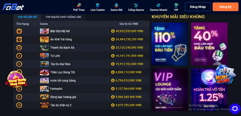 Đối tác Cung cấp Game 23vin link vào